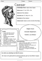 Vorschau - Arbeitsblätter - "Caesar" Arbeitsblatt und Steckbrief - Seite 2