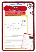 Vorschau - Arbeitsblätter - Tiere - Punkt zu Punkt, Lese-und Schreibübungen auch interaktiv - Deckblatt