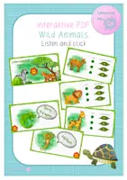 Vorschau - Interaktives Material - interaktive PDF - Wild Animals (Listen and click) - Deckblatt