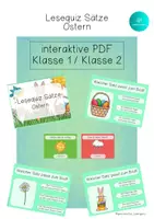 Vorschau - Spiele - interaktives Lesequiz Sätze OSTERN interaktives Pdf - Deckblatt