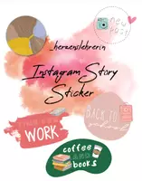 Vorschau - selbst erstellte Cliparts/Grafiken - Social-Media Story Sticker - Deckblatt