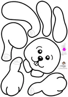 Vorschau - Mal- und Bastelvorlagen - Hase an Wäscheleine Serviette Kaffeefilter basteln Ostern - Seite 2