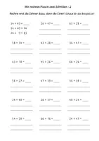 Vorschau - Arbeitsblätter - Mathe Addition in 2 Schritten bis 100 Klasse 2 - Seite 1