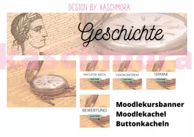 Vorschau - selbst erstellte Cliparts/Grafiken - Moodlekurs-Banner-Set Geschichte - Seite 1