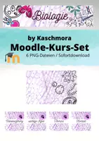 Vorschau - selbst erstellte Cliparts/Grafiken - Moodle Kurs Banner Set für Biologie - Deckblatt