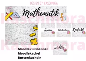 Vorschau - selbst erstellte Cliparts/Grafiken - Moodle-Kurs-Banner Set Mathematik - Seite 2