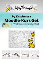 Vorschau - selbst erstellte Cliparts/Grafiken - Moodle-Kurs-Banner Set Mathematik - Deckblatt