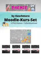 Vorschau - selbst erstellte Cliparts/Grafiken - Moodle Kurs Banner Set Chemie - Deckblatt