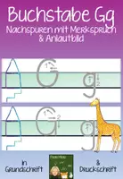 Vorschau - Arbeitsblätter - Buchstabe G nachspuren + Merkspruch - Deckblatt