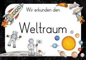 Vorschau - Poster - Wir erkunden den Weltraum - Teil 1 (Klasse 1-2) - Seite 1