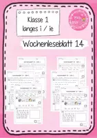 Vorschau - Arbeitsblätter - Wochen-Leseblatt 14 - langes i / ie - Frohes Lernen in Grundschrift - Deckblatt