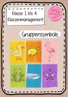Vorschau - Stationenlernen - Gruppensymbole zum Aufstellen - Klassenmanagement - Deckblatt