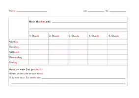 Vorschau - Arbeitsblätter - Reflexions-/ Rückmeldebogen (Wochenziel) - Seite 2