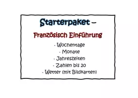 Vorschau - Bildkarten - Starterpaket: Einführung von Wochentage'- 'Monate'- 'Jahreszeiten'-'Zahlen bis 20'- 'Wetter' - Seite 1