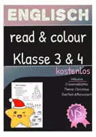 Vorschau - Arbeitsblätter - Englisch: Lesenmalblatt / read & colour "Christmas" - Deckblatt