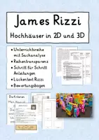 Vorschau - Stundenentwürfe - Vollständige James Rizzi Reihe mit Sachanalyse und Material - Deckblatt