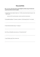 Vorschau - Arbeitsblätter - famous last words - reported speech exercise - Deckblatt