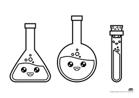 Vorschau - Mal- und Bastelvorlagen - Kostenloses Ausmalbild für den Chemie Unterricht 2 - Seite 2