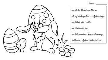 Vorschau - Arbeitsblätter - Materialpaket Oster Lesemalblätter für 1. & 2. Klasse - Seite 2
