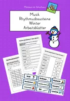 Vorschau - Arbeitsblätter - Paket: Rhythmusbausteine Winter - Seite 1