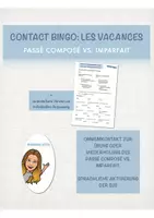 Vorschau - Aufgabenkarten - Contact Bingo - imparfait vs. passé composé - Deckblatt