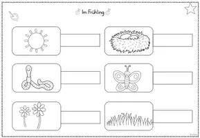 Vorschau - Arbeitsblätter - Frühling - Lesen und Malen - Seite 1