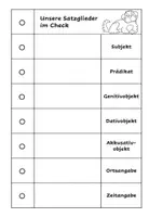 Vorschau - Arbeitsblätter - Merkfächer zu den Satzgliedern - Seite 1