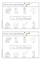 Vorschau - Arbeitsblätter - Kunterbuntes Silbenheft - (Silben - Phonologische Bewusstheit) - Seite 2