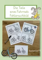 Vorschau - Arbeitsblätter - Teile des Fahrrads - Fehlersuchbild - Deckblatt