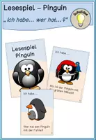 Vorschau - Spiele - Lesespiel Pinguine (Ich habe wer hat) - Deckblatt
