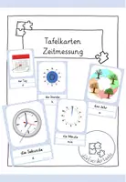 Vorschau - Fördermaterial/Inklusion - Tafelmaterial -Zeit und Zeitmessung- - Deckblatt