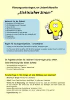 Vorschau - Stundenentwürfe - Wir forschen zum Thema Strom - eine fertig vorbereitete Unterrichtsreihe mit allen Materialien und abschließender Lernzielkontrolle - Seite 1