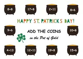 Vorschau - Arbeitsblätter - Addition - Practice with Math Games for Saint Patrick's Day / Übung für Math - Seite 3