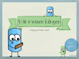 Vorschau - Spiele - Interaktive PDF zum Thema Messen mit dem Lineal inkl. gekürzter Variante - Seite 1