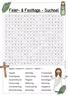 Vorschau - Arbeitsblätter - Feier- & Festtags - Suchsel (Feste im Jahreskreis) - Deckblatt