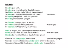 Vorschau - Unterrichtsreihen - B1 Übersicht: Konjunktiv II - Seite 1