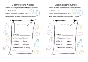 Vorschau - Arbeitsblätter - Geometrische Körper - Eigenschaften üben - Seite 3