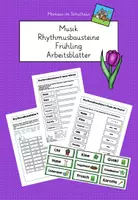 Vorschau - Arbeitsblätter - Paket: Rhythmusbausteine Frühling - Seite 1