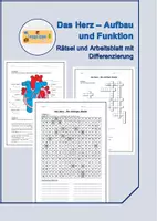 Vorschau - Arbeitsblätter - Das Herz - Aufbau und Funktion - Deckblatt