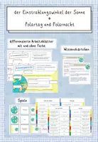Vorschau - Arbeitsblätter - der Einstrahlungswinkel der Sonne + Polartag und Polarnacht - Deckblatt