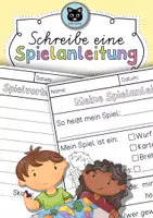 Vorschau - Arbeitsblätter - Spielanleitung schreiben | Vorgangsbeschreibung | Anleitung - Deckblatt