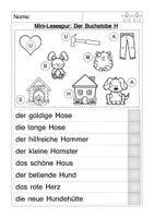 Vorschau - Arbeitsblätter - Lesespur Buchstabeneinführung H - Seite 3