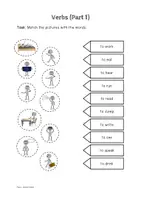 Vorschau - Arbeitsblätter - Wortschatzübung zu Vokabeln rund um "Verbs" - Seite 1
