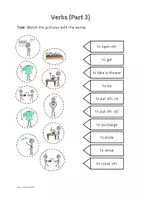 Vorschau - Arbeitsblätter - Wortschatzübung zu Vokabeln rund um "Verbs" - Seite 3