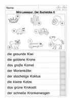 Vorschau - Arbeitsblätter - Lesespur Buchstabeneinführung K - Seite 2
