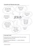 Vorschau - Arbeitsblätter - AB So dachten die Menschen über Jesus - Deckblatt