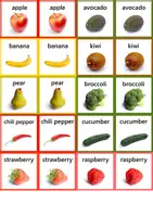 Vorschau - Spiele - Fruit and Vegetables-Memory®️Wortschatzübung - Seite 1