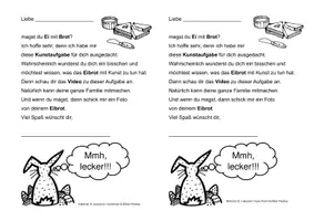 Vorschau - Arbeitsblätter - Das Eibrot: Eine Osterferien Kunstaufgabe - Seite 1