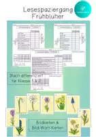 Vorschau - Arbeitsblätter - Lesespaziergang Frühblüher - 3 Differenzierungen - Deckblatt