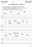 Vorschau - Arbeitsblätter - Schreibübung: Sätze bilden aus Wörtersalat - Seite 2